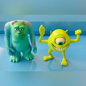 Monsters Inc. Sulley and Mike Kids Toy Figures + POSTER